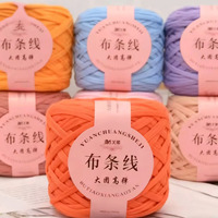 T-shirt Yarn 280g Chunky Flat Polyester Fancy Yarn Dyed Crochet Bag Basket Rug Blanket DIY 61 Colors Ready Ship High Elasticity