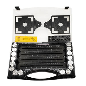 एल्यूमीनियम मिश्र धातु 12 गुना बहुक्रियाशील कोण शासक संतरा गेज सार्वभौमिक टाइल छेद लोकेटर सिरेमिक ग्लास कटर टेम्पलेट उपकरण - Product Image 2