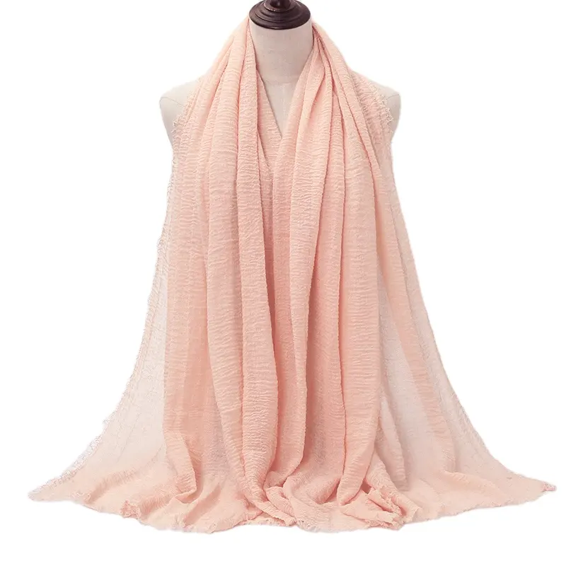 Atacado Plain Chiffon Cachecol Hijab Mulheres Muçulmanas Xales Chiffon 76 Cores Disponíveis