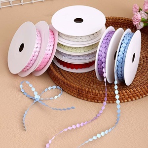 0.8cm Small Dot Polyester Satin <strong>Ribbon</strong> for Wrapping &amp; Clothing Accessories Holiday Decoration Gift Box Handmade DIY - Product Image 3