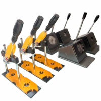 Kit de fabrication de porte-clés miroir industriels de 58 mm, presse à boutons ronds professionnelle avec 100 pièces de matériaux magnétiques pour le bricolage