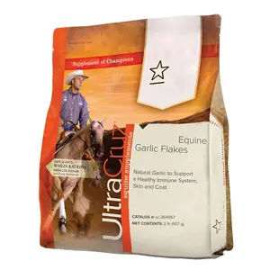 高品質のカスタム印刷ラミネートプラスチック平底ポーチ動物飼料グート飼料包装ペットフード馬の穀物バッグ