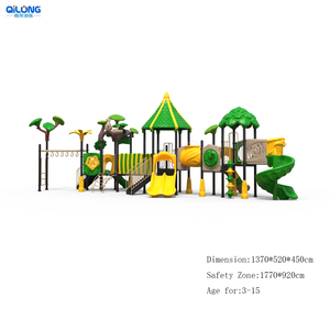 Nhà Máy Customized Jungle Theme Trẻ Em Tập Thể Dục Sân Chơi Ngoài Trời Thiết Bị Với Trò Chơi Trượt Nhựa Lớn - Product Image 3