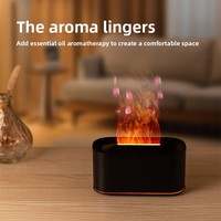 Nouveau diffuseur d'aromathérapie et humidificateur à flamme colorée transfrontalier en gros pour usage domestique, diffuseur à flamme créatif