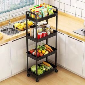 Multi Layer <b>Storage</b> <b>Cart</b> 5 Tier Rolling Kitchen Organizer With Wheels For Food And Daily Supplies - Product Image 1