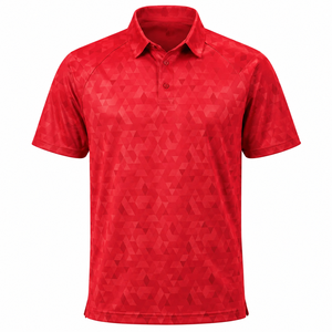 Custom <b>Golf</b> Polo Shirt Men Performance <b>Golf</b> Shirts Geometric Print Quick Dry Breathable Stretch Polo OEM ODM Private Label - Product Image 5