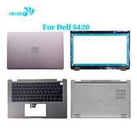 Kit complet de boîtier pour ordinateur portable Dell Latitude 5420 HK-HHT (coque supérieure, cadre d'écran LCD, repose-poignets, base inférieure) – Gris Titane