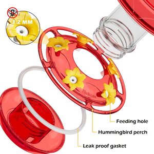 High Quality Food Storage Outdoor Stocked Plastic Red Wild Humming Acrylic Bird Feeder - Product Image 3