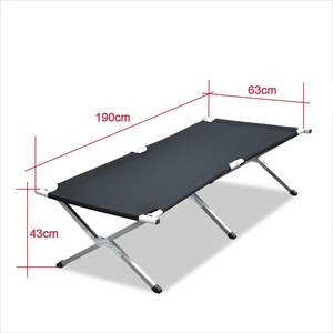Оптовая продажа, алюминиевая складная кровать, легко переносная и переносная, для кемпинга, металлическая кровать для кемпинга - Product Image 2