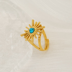 ZOGXIN Geometric <b>Adjustable</b> <b>Ring</b> 18k Gold Plated For Women Party Jewelry - Product Image 4