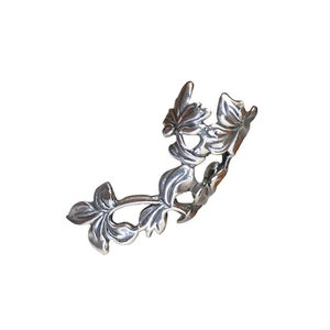 Boucles d'oreilles manchette vintage en argent 925 plaqué or blanc pour femme, à porter au quotidien - Product Image 1