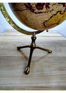 Globe terrestre antique en laiton, best-seller, décoration de table, étude géographique, nautique, fait main, bureau, décoration de bureau - Product Image 4