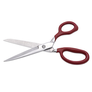 Ciseaux de tailleur en acier inoxydable 8 pouces, finition miroir rouge, tête droite, ciseaux de coupe domestiques - Product Image 2