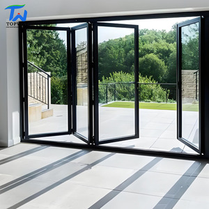 Portes pliantes en PVC au design moderne pour commande en gros, avec verre trempé, pour usage extérieur, cuisine, hôtel, commerce, écologiques - Product Image 3