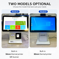 Terminal Punto de Venta con Pantalla Táctil de 11.6 y 15.6 Pulgadas, Terminal de Pago con Tarjeta NFC, Tarjeta RFID con Escáner de Código QR para Tiendas Minoristas