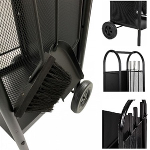 Chariot de transport de bûches pour cheminée, en acier inoxydable, avec roues, très vendu - Product Image 6