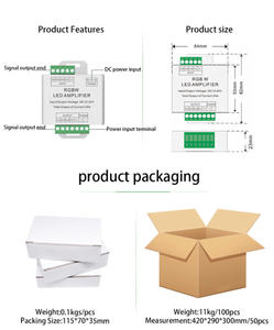 Amplificateur de signal LED RF 2,4 GHz Xinbeixiao avec coque en aluminium 12V 24V 4 canaux pour bande LED RGBW - Product Image 6