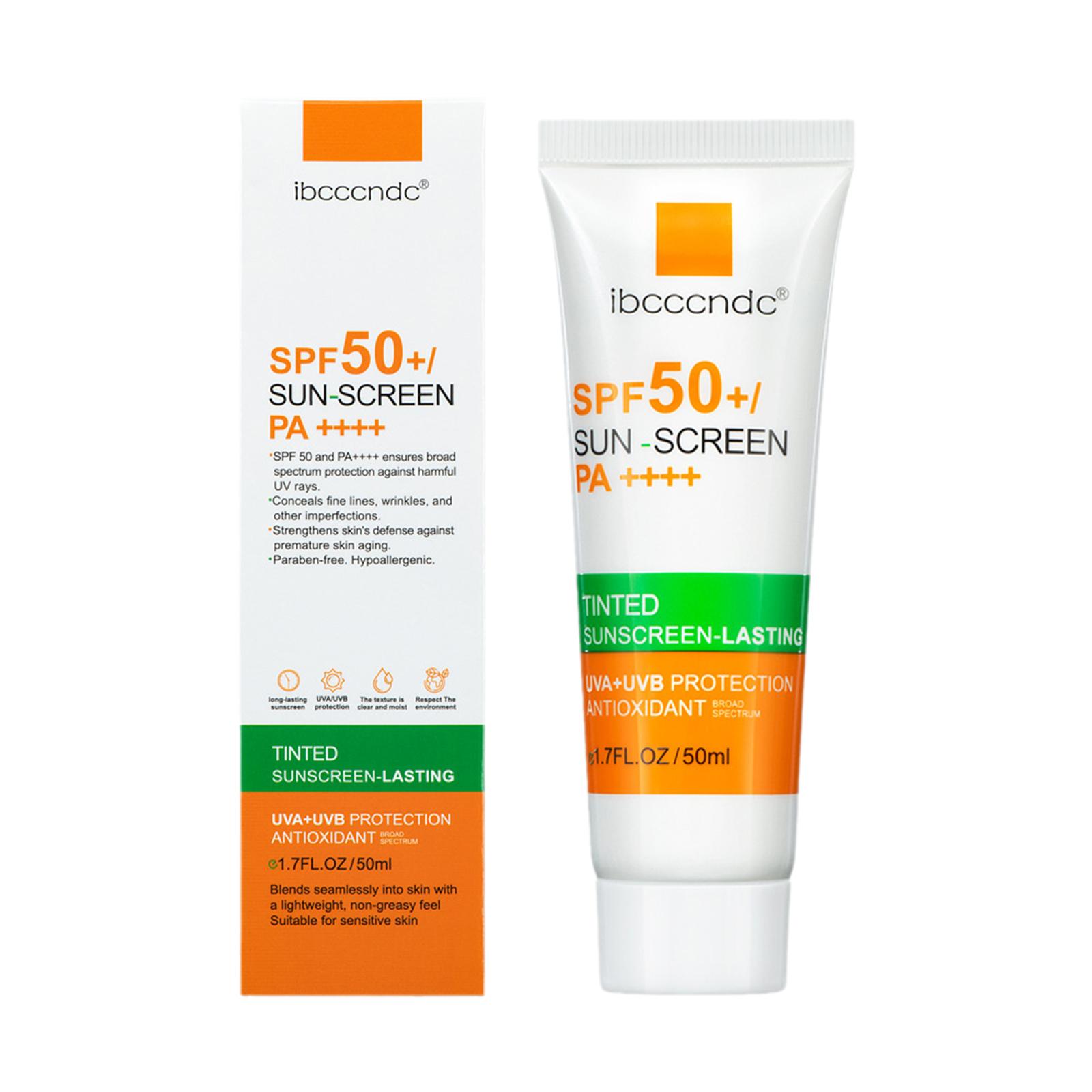 Новинка тонированный солнцезащитный крем для лица Spf 50 без масла против Уфа/уфв солнцезащитный крем для лица с гиалуроновой кислотой уход за кожей 50 г