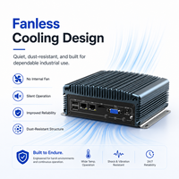 Mini PC Industrial sin Ventilador con Doble LAN, Amplio Rango de E/S, Almacenamiento SSD para Automatización y Gateway, Compatible con Windows y Linux