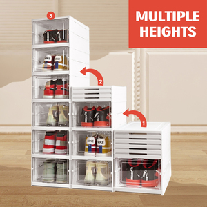 DAYOOH Gabinete para Zapatos de 6 Niveles Sin Instalación Organizador de Zapatos Transparente Contenedor de Plástico Plegable para Almacenamiento de Zapatos - Product Image 3