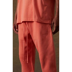 Felpa con Cappuccio <span class=keywords><strong>Arancione</strong></span> Rosso Personalizzata Ess Essentials, Completo Sportivo da Uomo con Pantaloni, Tuta da Ginnastica, Jogger - Product Image 6
