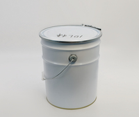Grand seau en fer blanc de 25l en métal avec motif rond pour huile de peinture, emballage d'huile moteur, tambour en acier d'une capacité de 55 gallons