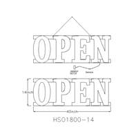Enseigne LED « OPEN » 14'' x 40'' Hidly, enseigne LED « OPEN » pour entreprise, affichage LED 12V