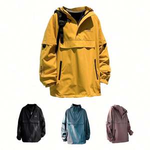 Veste d'hiver slim pour homme, parka avec fermeture éclair et capuche, manteau imprimé tendance, vente en gros - Product Image 1