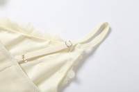 Robe d'été sexy à fines bretelles, sans manches, en maille transparente