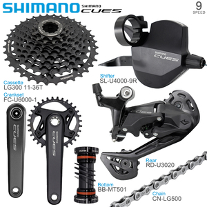 مجموعة أدوات U4000 لدراجة <span class=keywords><strong>MTB</strong></span> سرعة <span class=keywords><strong>1X9</strong></span> U4000 شيفتر U3020 U4020 خلفي Derailleur من Crankset LG500 - Product Image 2