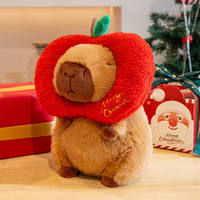 Série Capybara de Noël : Peluche super douce et festive, brodée, rembourrée en coton PP, idée cadeau
