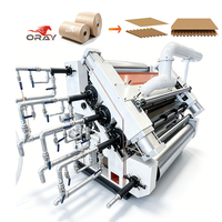 Machine à onduler le carton simple face pour la fabrication de cartons, installation sur base, avec système de ventouse sans doigts, modèle sans M