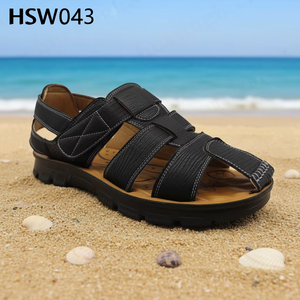 LXG,Coastal Leisure Open Heel Design Beach Shoes with Adjust Belt Pool Activity Enlarged Anti-Slip Outsole <strong>Men</strong> <strong>slippers</strong> HSW042 - Product Image 4
