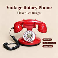 Téléphone rotatif rétro vintage antique - Téléphone filaire d'intérieur pour hôtel