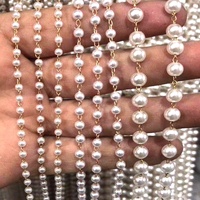 Chaîne de perles décoratives en plastique ABS avec pompon, idéale pour la fabrication artisanale de colliers et chapelets - Fournisseur d'usine en gros S314