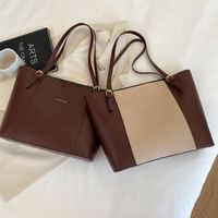 Bolso de Hombro de Gran Capacidad con Cierre Magnético, Estilo Coreano, Color Block, para Mujer, Moda Transfronteriza