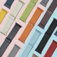Tali Jam Tangan Sport Bernapas untuk Apple Watch Seri 9 8 7 6 44mm, Tali Jam Nylon untuk IWatch, Tali Olahraga Atletik Lari untuk Wanita