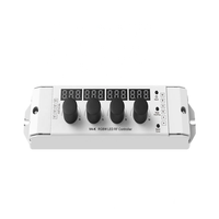 Contrôleur LED RGB/RGBW 4 canaux * 4A V4-K DC12-24V avec 4 boutons, variateur de lumière, affichage numérique et télécommande RF pour bandes LED 4 canaux