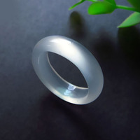 Bague en cristal d'agate blanche naturelle, bagues en pierre précieuse d'agate verte jaune noire de cornaline teintée authentique pour bijoux unisexes