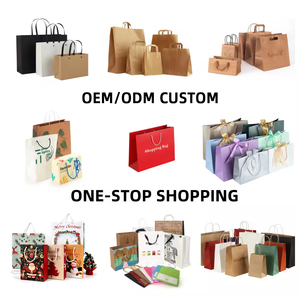 Sac de shopping en papier de luxe avec logo personnalisé, sac en carton noir/blanc mat haut de gamme avec poignée en ruban, emballage cadeau pour mariage et vente au détail - Product Image 6