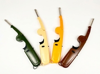 Briquet pliant pour barbecue, briquet de cuisine en plastique à flamme puissante, briquet à gaz sécurisé avec verrouillage, briquet pistolet pour barbecue