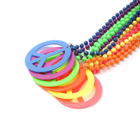 Vente en gros d'usine Collier personnalisé de la Paix, Chaîne perlée pour la Fête de l'Indépendance Américaine, Fête du Carnaval, Collier du 4 juillet, Décorations