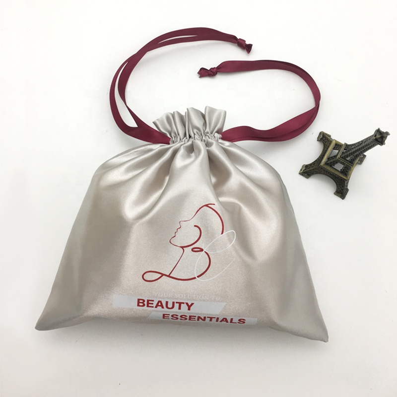 Оптовая продажа, роскошный большой атласный упаковочный пакет с принтом