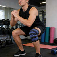 Genouillère ajustable pour le sport, bandes élastiques de maintien du genou, bandes de résistance pour la cheville, bandages auto-adhésifs, sangles de musculation