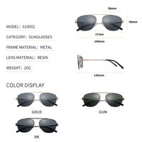 Aviation luxe métal Double pont pilote lunettes de soleil polarisées UV400 Protection lunettes de soleil pour hommes mâle