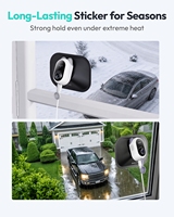 Caméra de sécurité pour fenêtre Botslab W101 1080P avec capteur CMOS 8MP, grand angle 120°, IA intelligente, double objectif, stockage cloud et prise en charge Wi-Fi