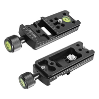Stabilisateur portable en alliage d'aluminium avec pince à dégagement rapide de type bouton pour tête de trépied à plaque longue et support d'objectif téléobjectif