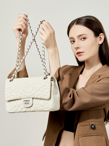 <span class=keywords><strong>Sac</strong></span> à Main Tendance en Cuir de Chèvre et Peau de Mouton Véritable, <span class=keywords><strong>Cabas</strong></span> Croisé avec Couture et Fermoir Métallique, pour Femmes - Product Image 4