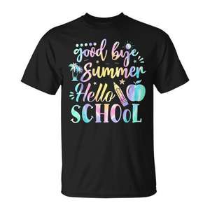 Adieu l'été, bonjour l'école ! T-shirt pour étudiants et enseignants pour la rentrée scolaire, pour des promotions efficaces - Product Image 1