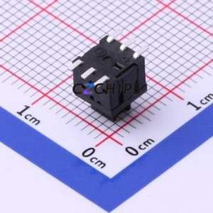 TK-6580DS-1 Push Button Switch SMD Switch Double Pole Double Throw Self-Locking Square Button Vertical Mount - Product Image 2